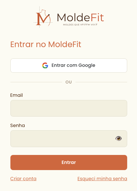 Tela de login