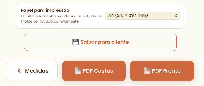 Botão de exportar PDF